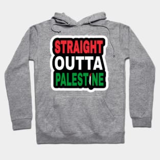 Straight Outta Palestine - Map - Sticker - Back Hoodie